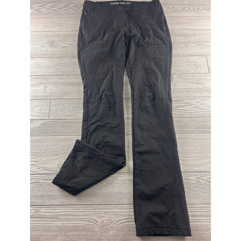 Cowgirl Tuff Co Womens Black Fleece Lined Technical Riding Hiking Pants Size M
